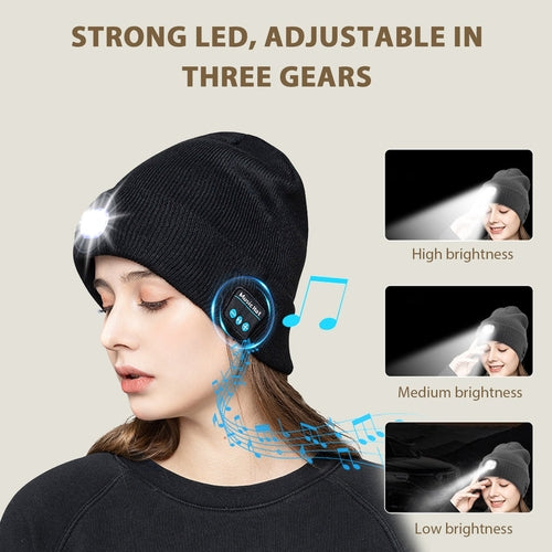 Bluetooth Music Led Beanie Hat with Light