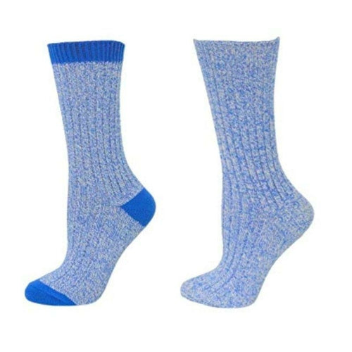 Women's Outdoor Boot Hiking Marled Twisted Cotton 2 Pair Socks