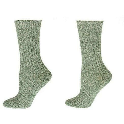 Women's Outdoor Boot Hiking Marled Twisted Cotton 2 Pair Socks