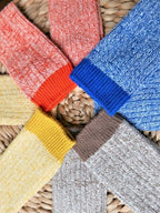 Women's Outdoor Boot Hiking Marled Twisted Cotton 2 Pair Socks