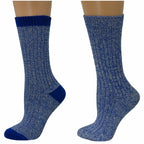 Women's Outdoor Boot Hiking Marled Twisted Cotton 2 Pair Socks