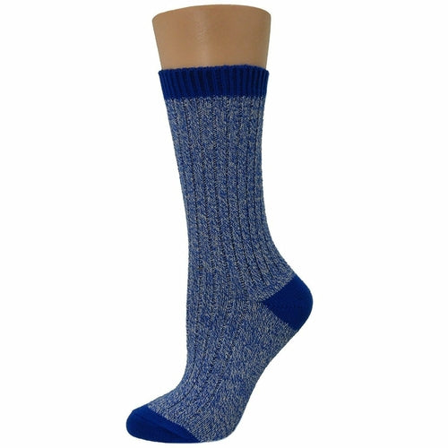 Women's Outdoor Boot Hiking Marled Twisted Cotton 2 Pair Socks