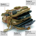 Tactical MOLLE Pouch & Waist Bag for Hiking & Outdoor Activities