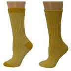 Women's Outdoor Boot Hiking Marled Twisted Cotton 2 Pair Socks