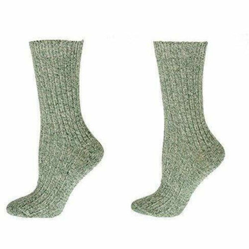 Women's Outdoor Boot Hiking Marled Twisted Cotton 2 Pair Socks